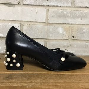 Stuart Weitzman Pearlstrap Embellished Mary Jane Pump NWOB